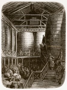 Grote vaten in een brouwerij, uit 